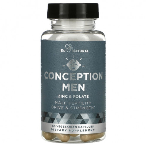 Eu Natural, Conception Men, цинк и фолат, 60 вегетарианских капсул