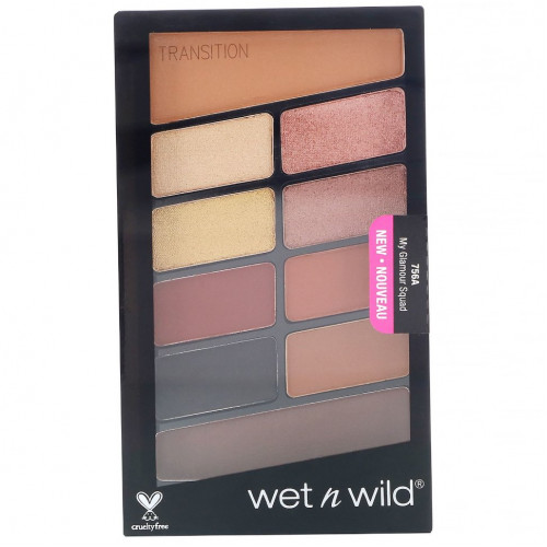 Wet n Wild, Color Icon, палитра теней для век, 756A «Моя гламурная команда», 10 г