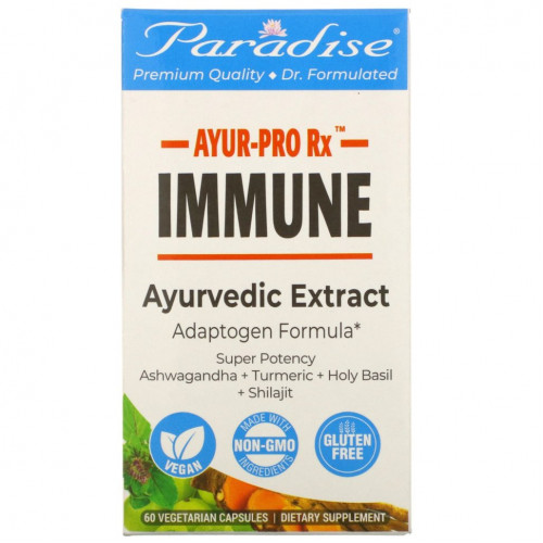 Paradise Herbs, AYUR-Pro Rx, иммунитет, 60 вегетарианских капсул