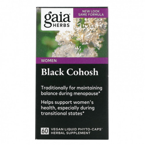 Gaia Herbs, Single Herbs, Black Cohosh, 60 Vegan Liquid Phyto-Caps