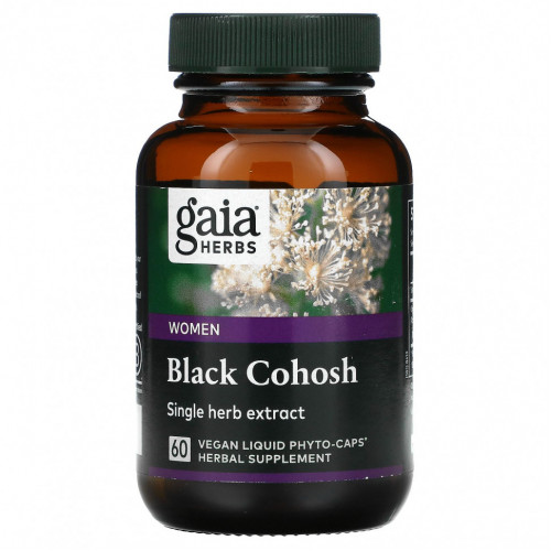 Gaia Herbs, Single Herbs, Black Cohosh, 60 Vegan Liquid Phyto-Caps