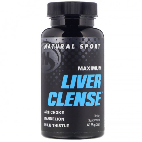 Natural Sport, Maximum Liver Clense, максимальное очищение печени, 60 вегетарианских капсул