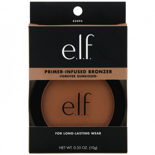 E.L.F., Primer-Infused Bronzer, бронзер с праймером, оттенок Forever Sunkissed, 10 г (0,35 унции)