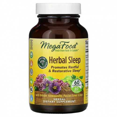 MegaFood, Herbal Sleep, 60 капсул