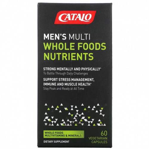 Catalo Naturals, Men's Multi, мультивитамины из цельнопищевой питательной смеси для мужчин, 60 вегетарианских капсул