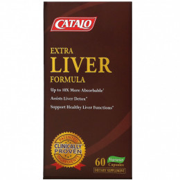 Catalo Naturals, Extra Liver Formula,для поддержки печени 60 вегетарианских капсул