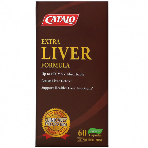 Catalo Naturals, Extra Liver Formula,для поддержки печени 60 вегетарианских капсул