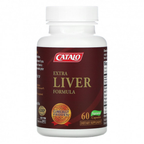 Catalo Naturals, Extra Liver Formula,для поддержки печени 60 вегетарианских капсул