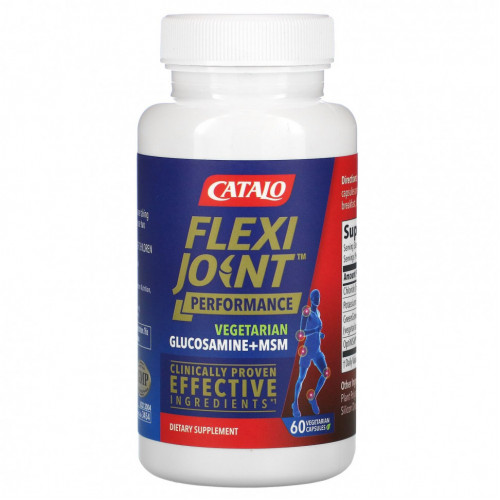 Catalo Naturals, FlexiJoint Performance, Glucosamine & OptiMSM, Joint Flexibility, 60 Vegetraian Capsules