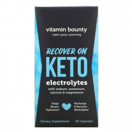 Vitamin Bounty, Recover On Keto, электролиты, 60 капсул