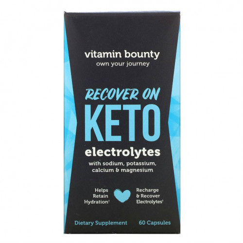 Vitamin Bounty, Recover On Keto, электролиты, 60 капсул