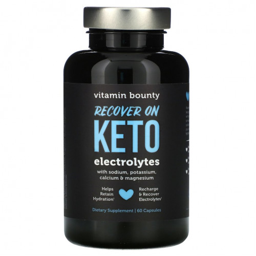 Vitamin Bounty, Recover On Keto, электролиты, 60 капсул