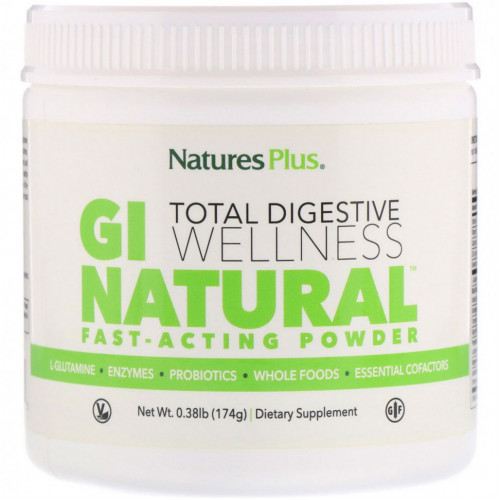 NaturesPlus, Быстродействующий порошок GI Natural, 0,38 ф. (174 г)