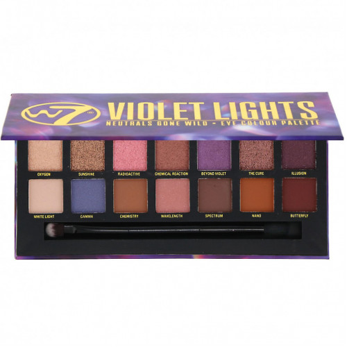 W7, Violet Lights, Neutrals Gone Wild, палетка теней, 11,2 г