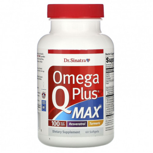 Dr. Sinatra, Omega Q Plus MAX, 60 Softgels