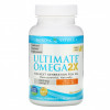 Nordic Naturals, Ultimate Omega 2X с витамином D3, лимон, 60 мягких желатиновых капсул