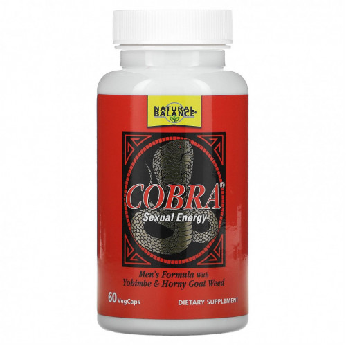 Natural Balance, Cobra Sexual Energy with Yohimbe & Horny Goat Weed, 60 Vegetarian Capsules