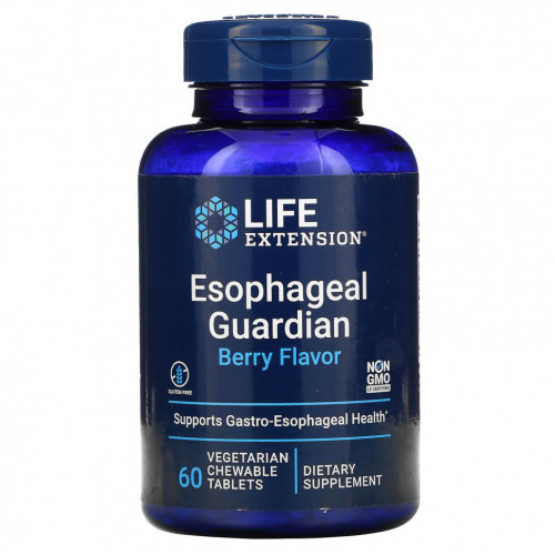 Life Extension, Esophageal Guardian, Berry Flavor, 60 Vegetarian Chewable Tablets