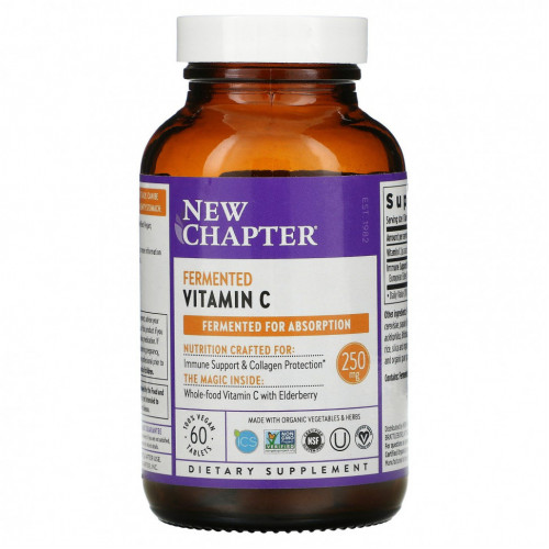 New Chapter, Fermented Vitamin C, 60 Vegan Tablets