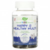 Nature's Way, Kids, Happy & Healthy Multi, мультивитамины для детей от 2 лет, малиновый вкус, 60 жевательных мармеладок