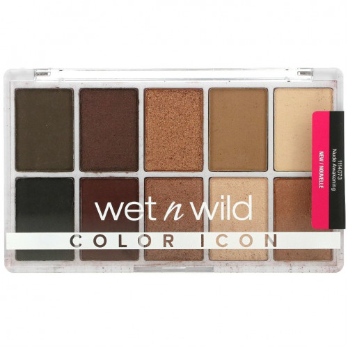 Wet n Wild, Color Icon, палитра теней из 10 оттенков, нюдовое пробуждение, 12 г (0,42 унции)