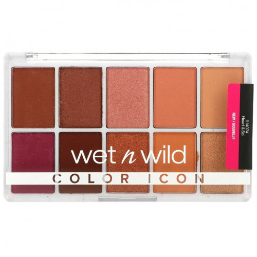 Wet n Wild, Color Icon, палитра теней из 10 оттенков, Heart & Sol,12 г (0,42 унции)