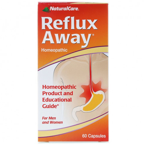 NaturalCare, Reflux-Away, для мужчин и женщин, 60 капсул