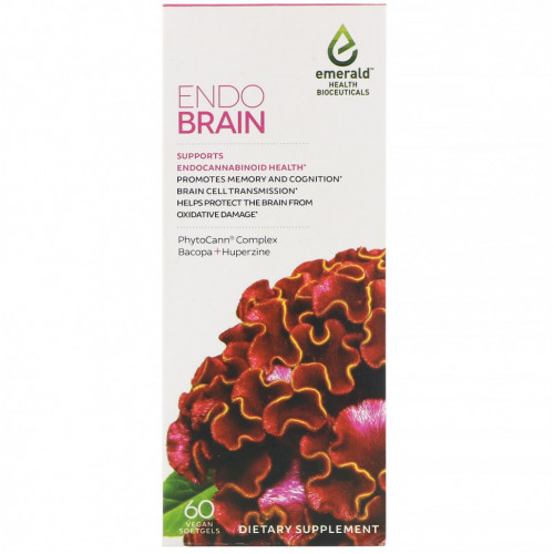 Emerald Health Bioceuticals, EndoBrain, 60 вегетарианских капсул