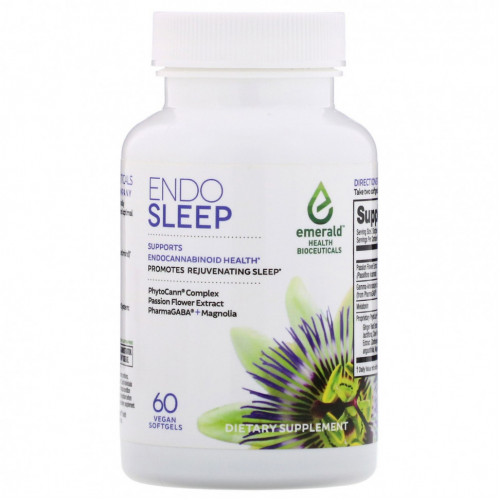 Emerald Health Bioceuticals, EndoSleep, 60 веганских мягких таблеток