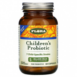 Flora, Children's Probiotic, 60 капсул