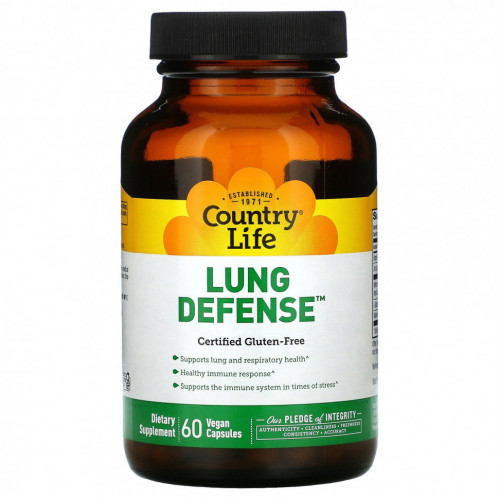 Country Life, Lung Defense, 60 веганских капсул