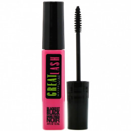 Maybelline, Тушь для ресниц Great Lash, оттенок 100 угольно-черный, 12,7 мл