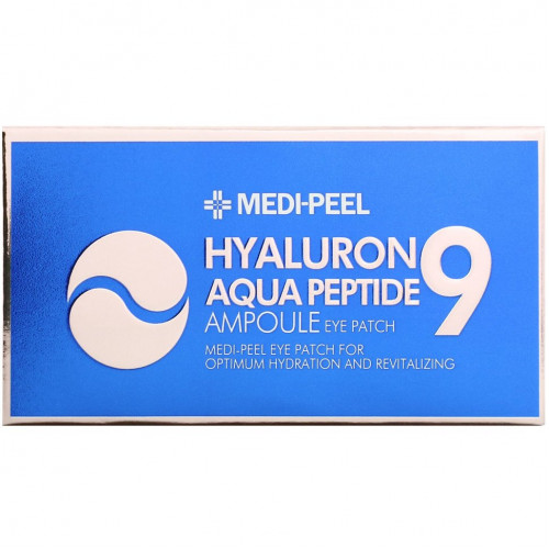 Medi-Peel, Hyaluron Peptide 9, патчи для глаз, увлажняющие, 60 шт.