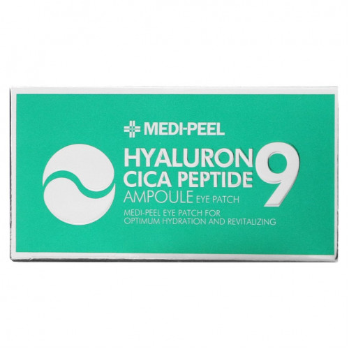 Medi-Peel, Патчи для глаз в ампулах с Hyaluron Cica Peptide 9, 60 патчей, 1,6 г каждый