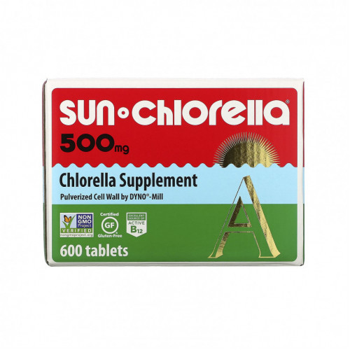 Sun Chlorella, хлорелла, 500 мг, 600 таблеток