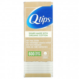 Q-tips, Органические ватные палочки, 600 тампонов