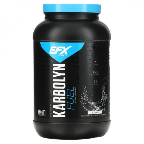 EFX Sports, добавка Karbolyn Fuel, с нейтральным вкусом, 1950 г (68,2 фунта)