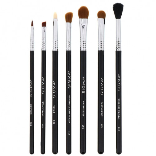 Sigma, Basic Eye Brush Set, базовый набор кистей для глаз, 7 предметов