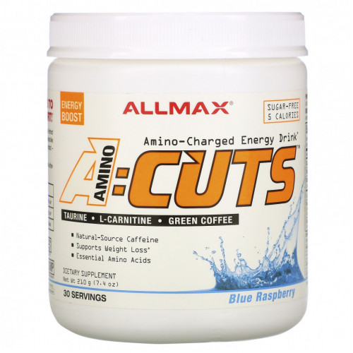 ALLMAX Nutrition, ACUTS, энергетический напиток с аминокислотами, голубая малина, 210 г (7,4 унции)