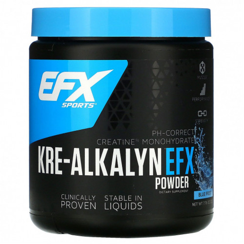 EFX Sports, Kre-Alkalyn EFX, порошок, со вкусом «Морозная свежесть», 220 г (7,76 унции)