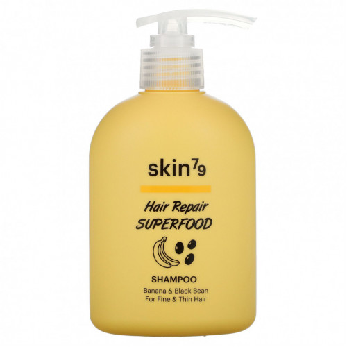 Skin79, Hair Repair Superfood, шампунь для тонких и тонких волос, с бананом и черной фасолью, 230 мл (7,77 жидк. Унции)