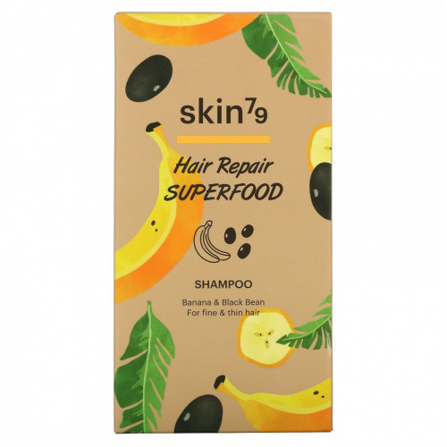 Skin79, Hair Repair Superfood, шампунь для тонких и тонких волос, с бананом и черной фасолью, 230 мл (7,77 жидк. Унции)