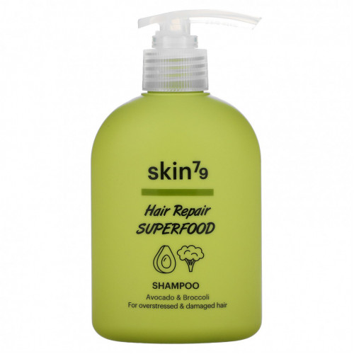 Skin79, Hair Repair Superfood, шампунь для чрезмерного стресса и поврежденных волос, авокадо и брокколи, 230 мл (7,77 жидк. Унции)