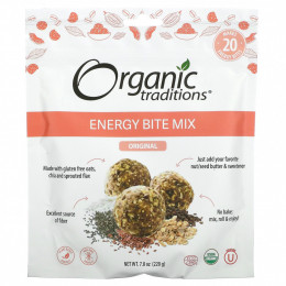 Organic Traditions, Energy Bite Mix, Original, 220 г (7,8 унции)