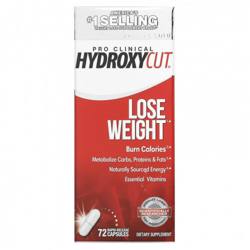 Hydroxycut, Pro Clinical Hydroxycut, для похудения, 72 капсулы с быстрым высвобождением