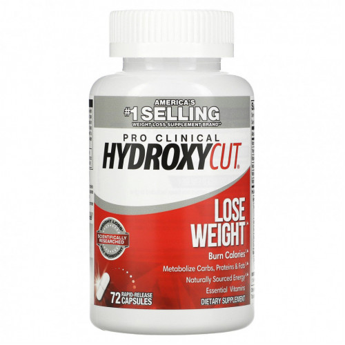 Hydroxycut, Pro Clinical Hydroxycut, для похудения, 72 капсулы с быстрым высвобождением