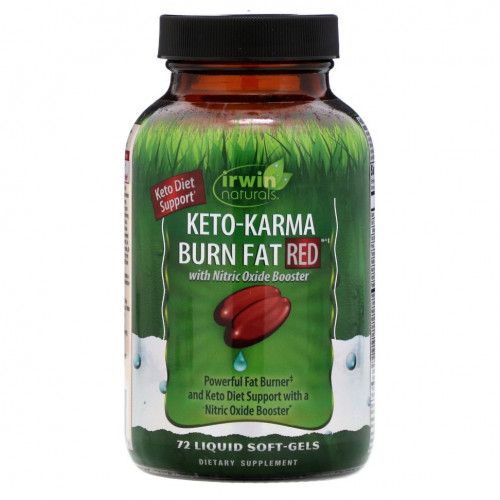 Irwin Naturals, Keto-Karma Burn Fat Red, 72 желатиновые капсулы