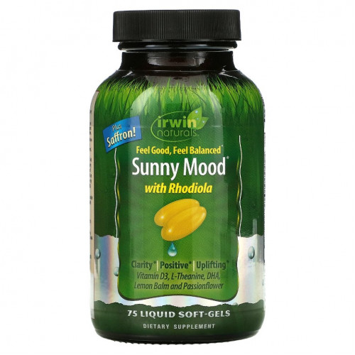 Irwin Naturals, Sunny Mood, 75 мягких желатиновых капсул с жидкостью