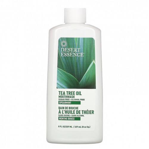 Desert Essence, Tea Tree Mouthwash, Spearmint , 8 fl oz (236 ml)