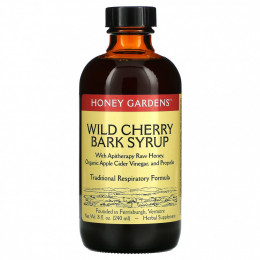 Honey Gardens, Wild Cherry Bark Syrup, 8 fl oz (240 ml)